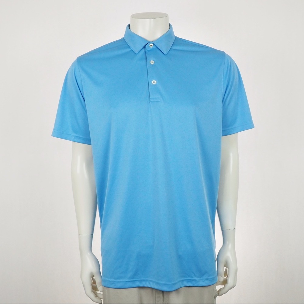 New Puma Golf Pure 2.0 Polo Shirt Mens Large Light Blue Performance Tech Blend